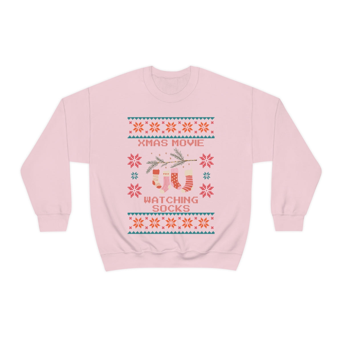 Christmas Movie Watching Socks Ugly Christmas Sweater Sweatshirt