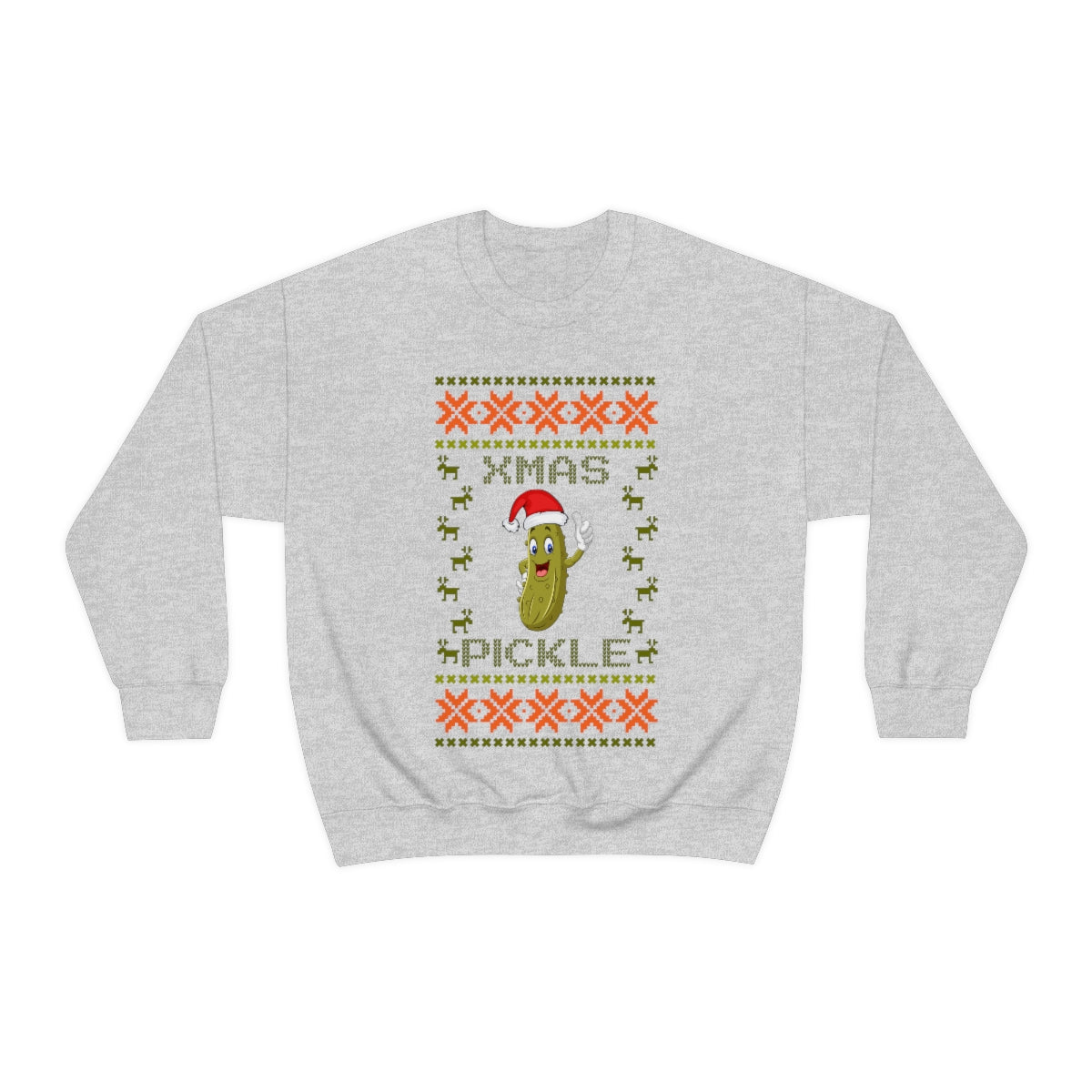 Pickle Ugly Christmas Sweater Crewneck Sweatshirt Unisex