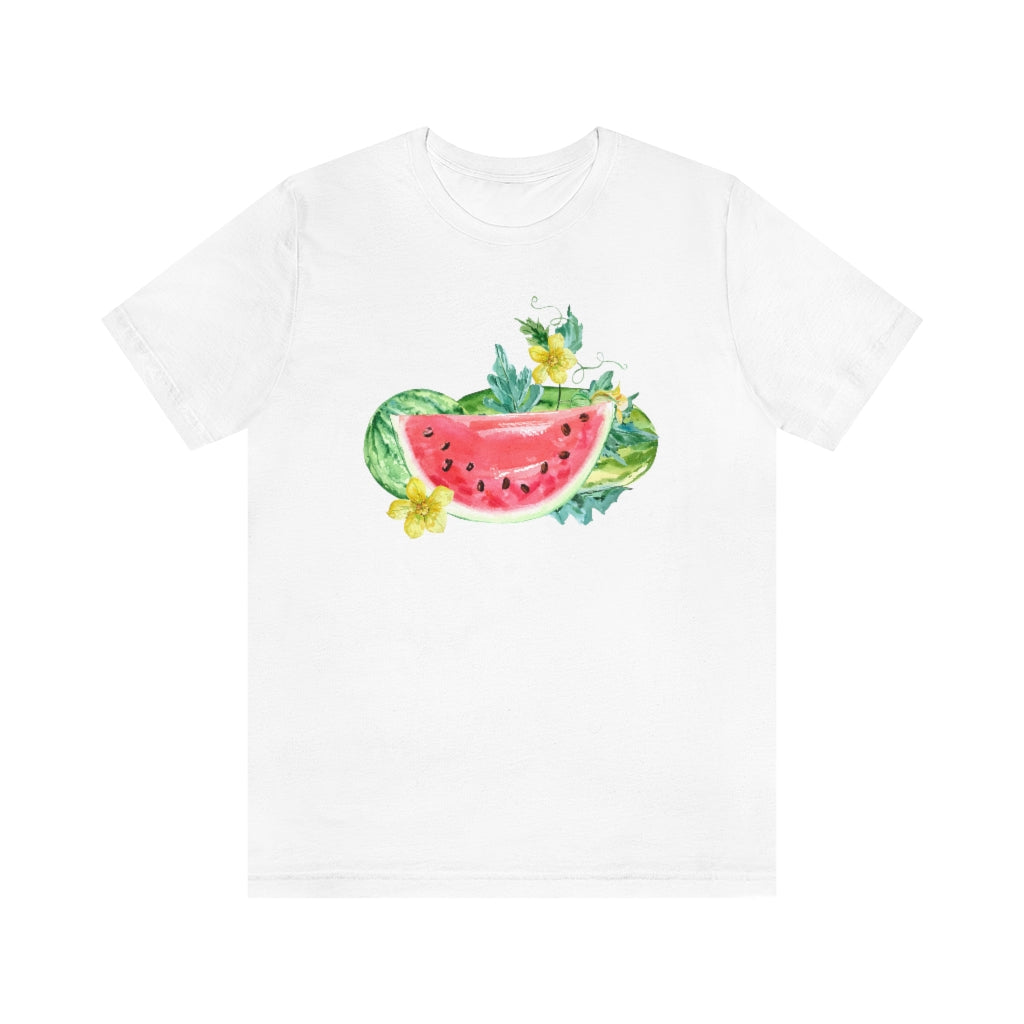 Watermelon Shirt, Watercolor Fruit Cottagecore, Unisex Jersey Short Sleeve Tee