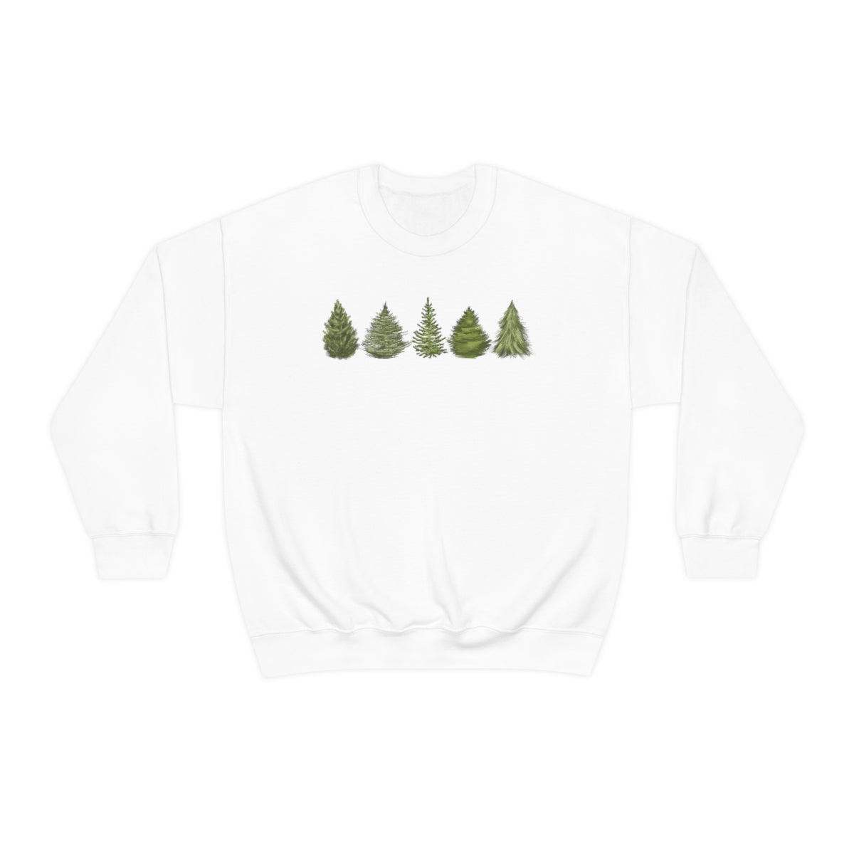 Christmas Tree Minimal Crewneck Sweatshirt