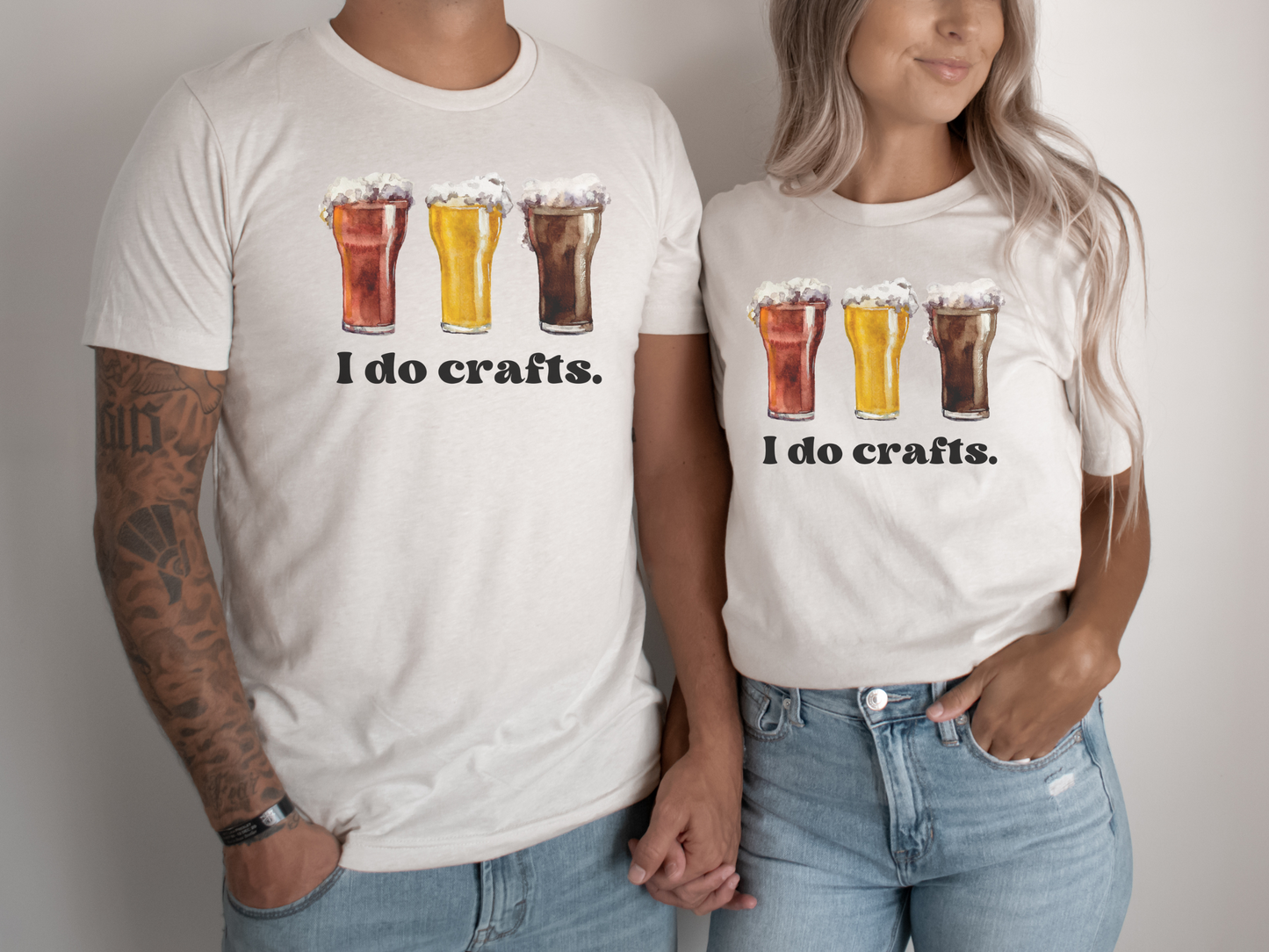 I DO CRAFTS Beer Shirt, Funny Unisex Jersey Short Sleeve Tee