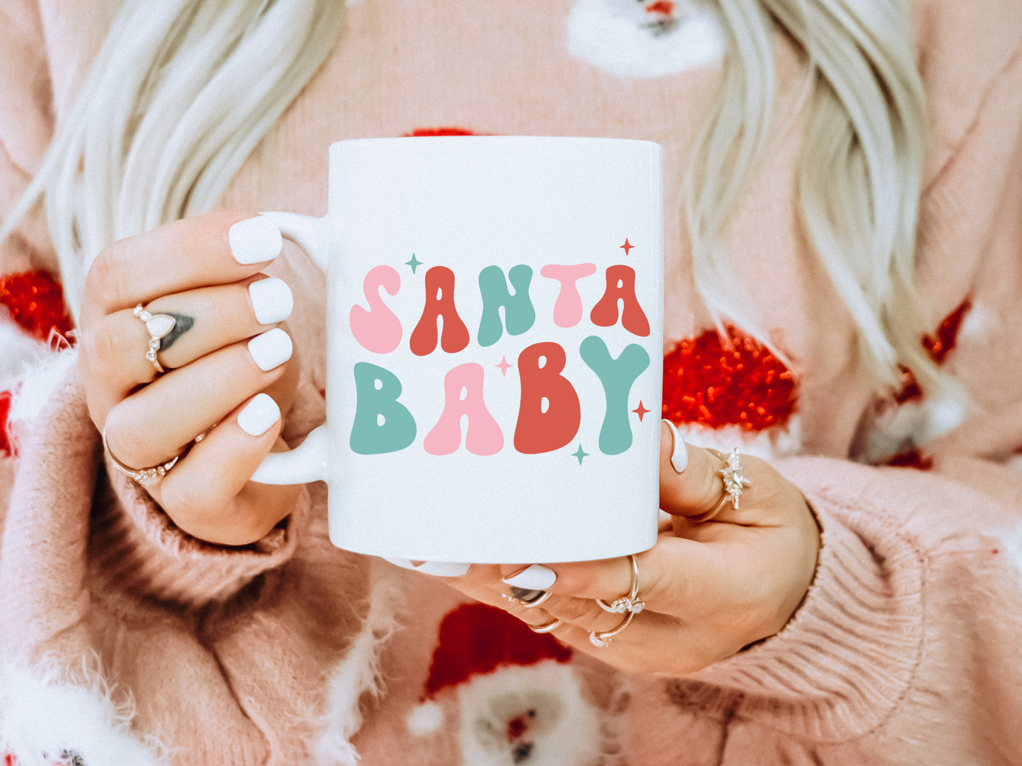 Santa Baby Retro Christmas Mug