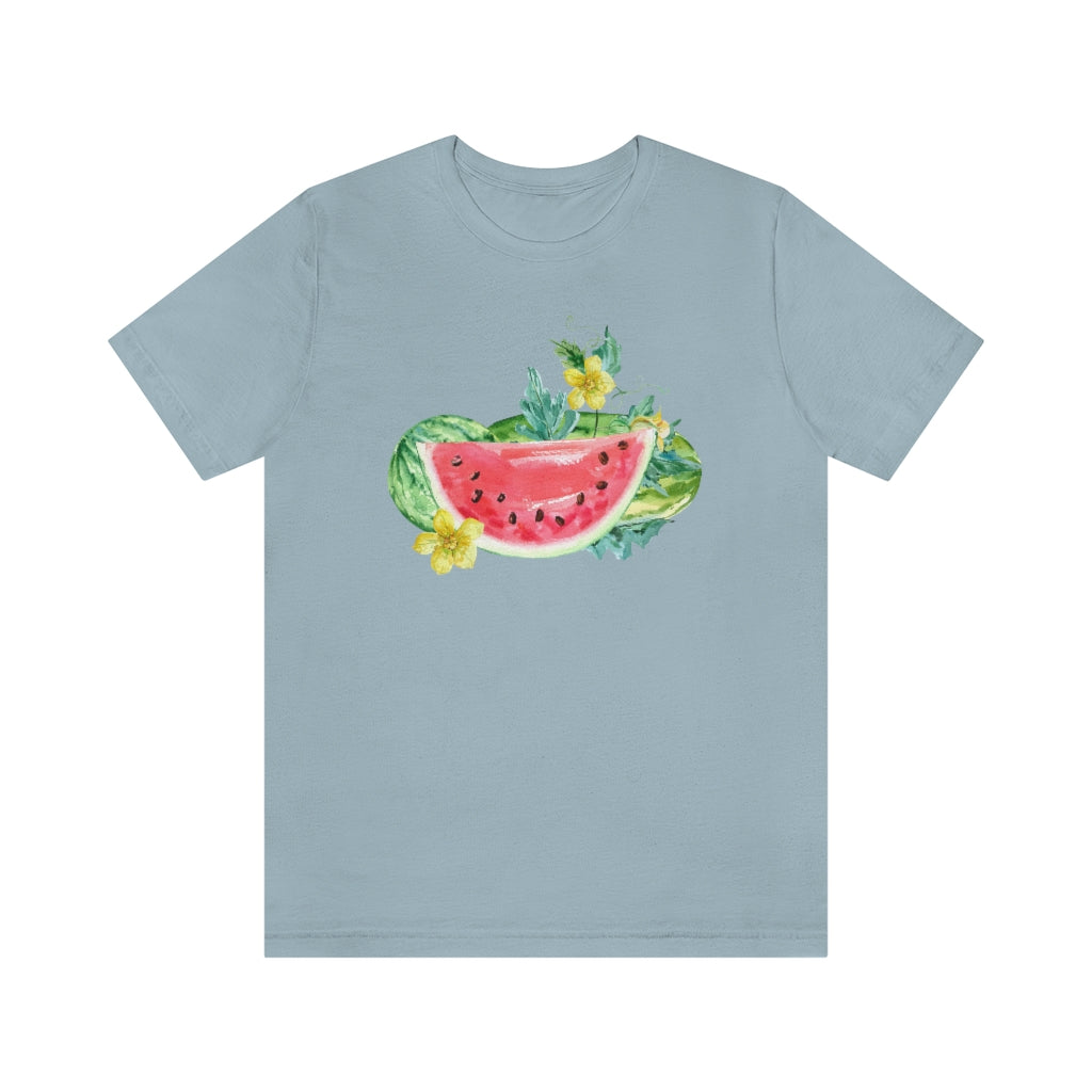 Watermelon Shirt, Watercolor Fruit Cottagecore, Unisex Jersey Short Sleeve Tee