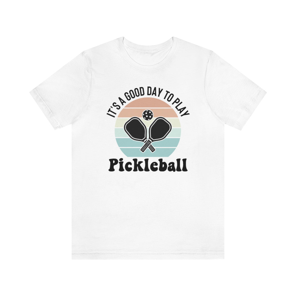 It's A Good Day To Play Pickleball Retro Sunset Shirt