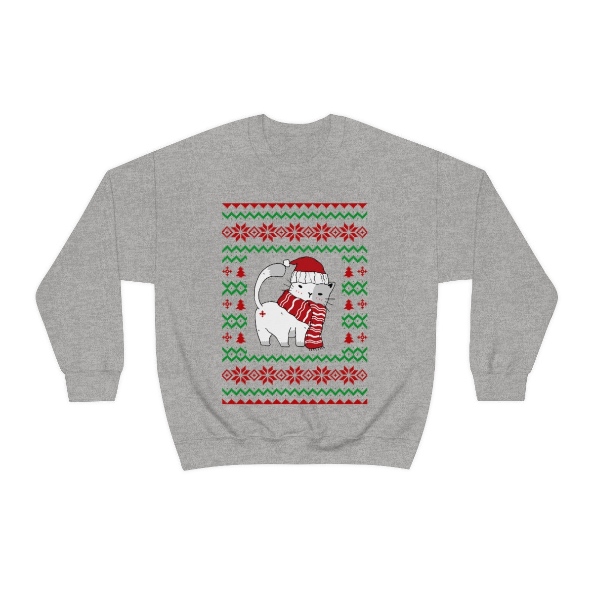 Ugly Christmas Sweater Cat Butt Unisex Sweatshirt