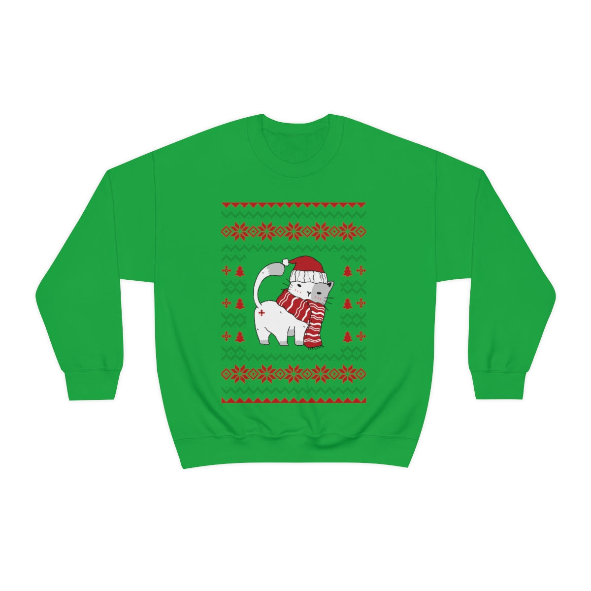 Ugly Christmas Sweater Cat Butt Unisex Sweatshirt
