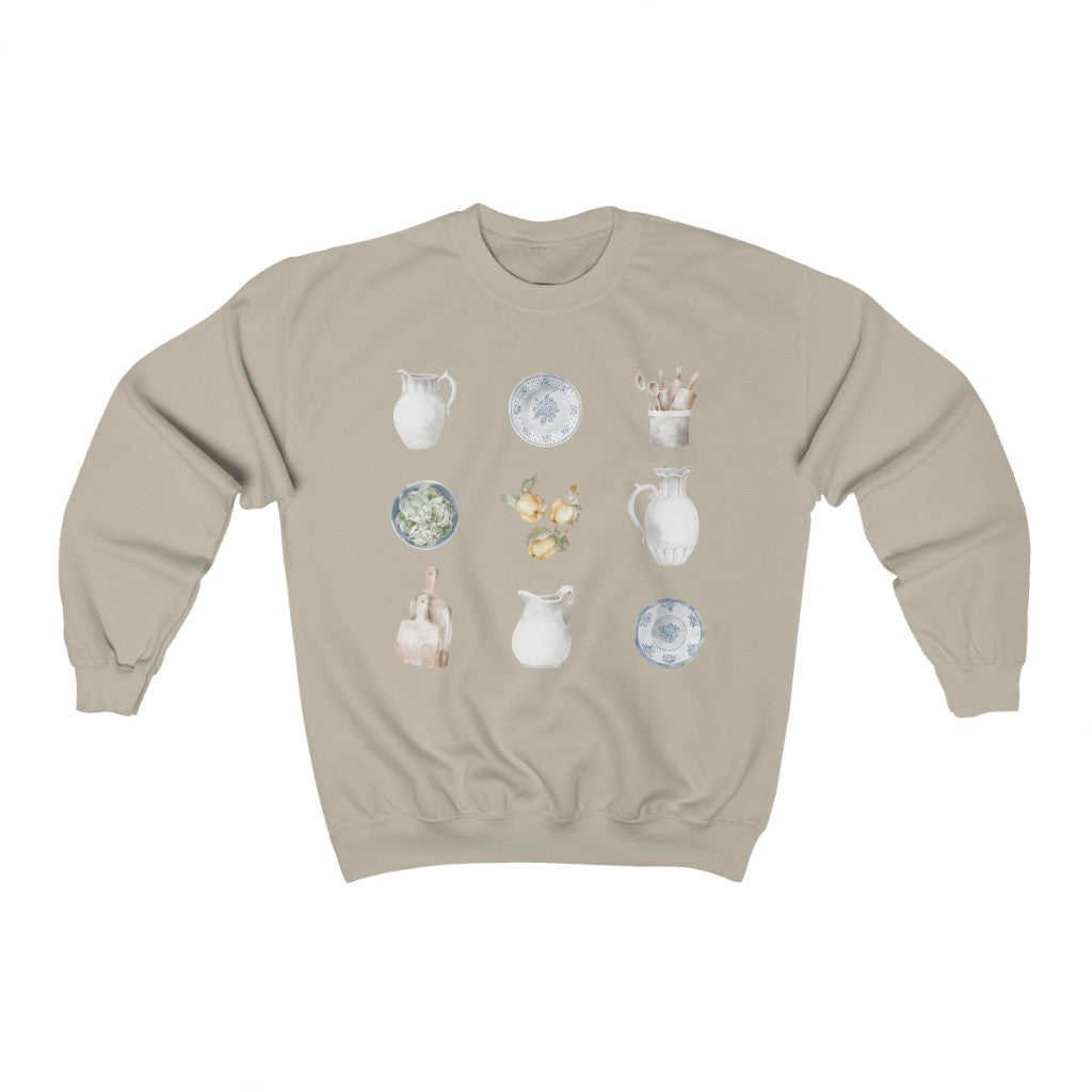 Cottagecore Sweatshirt for An Antiquing Foodie