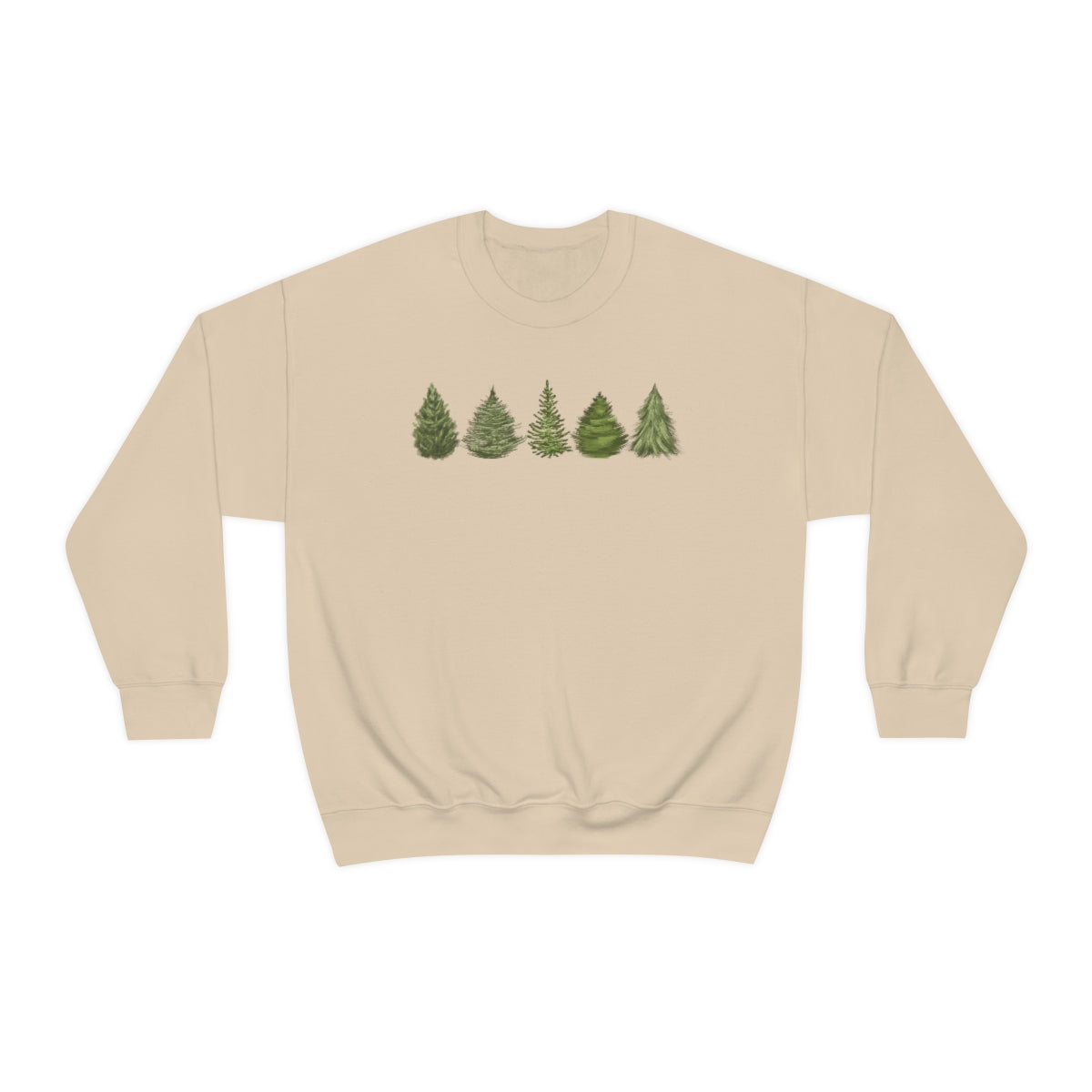 Christmas Tree Minimal Crewneck Sweatshirt