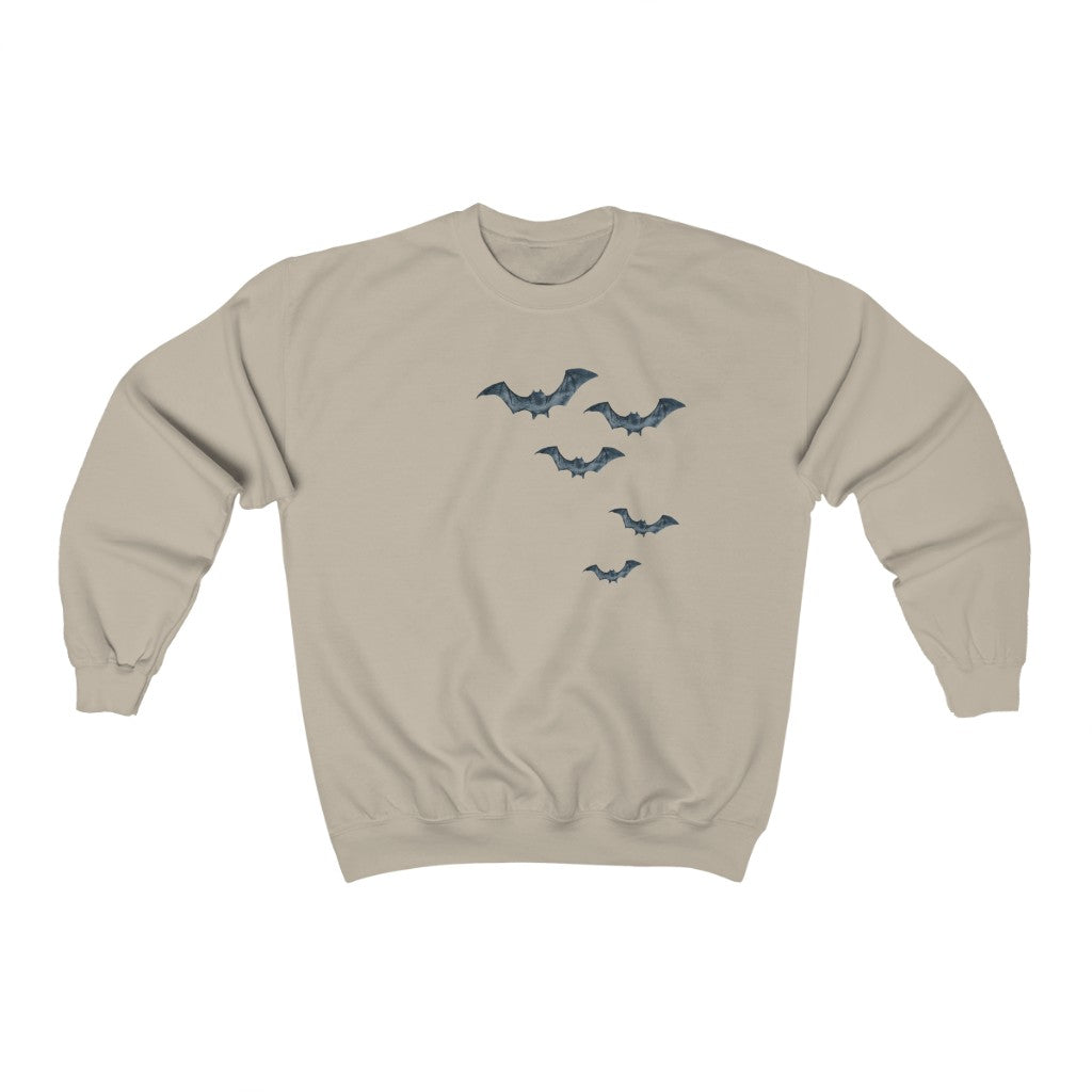 Bats In Flight Aesthetic Cottagecore Halloween Crewneck Sweatshirt