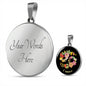 Zodiac Necklace, Cancer Sign Floral Bouquet Pendant
