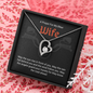 A Biker's Prayer For My Wife, CZ Heart Pendant Necklace JMSO002