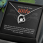 A Biker's Prayer For My Wife, CZ Heart Pendant Necklace JMSO002