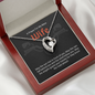 A Biker's Prayer For My Wife, CZ Heart Pendant Necklace JMSO002