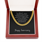 Anniversary Gift for Sweetheart, Cuban Link Chain Necklace