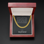 Boyfriend Gift, Cuban Link Chain Necklace
