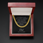 Gift for Dad from Daughter, Cuban Link Chain Necklace