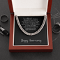 Anniversary Gift for Sweetheart, Cuban Link Chain Necklace