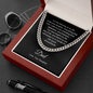 Gift for Dad from Daughter, Cuban Link Chain Necklace