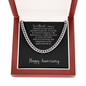 Anniversary Gift for Sweetheart, Cuban Link Chain Necklace