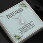 Bridesmaid Proposal Gift, CZ Pendant Necklace