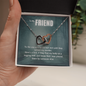 True Crime Junkie Gift for Friend, Interlocking Hearts Necklace