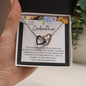 Godmother Gift, Interlocking Hearts Necklace