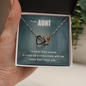 True Crime Junkie Gift for Aunt, Interlocking Hearts Necklace