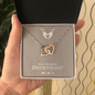 Bridesmaid Proposal Gift Box Interlocking Hearts Necklace