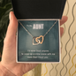 True Crime Junkie Gift for Aunt, Interlocking Hearts Necklace