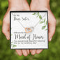 Sister Maid of Honor Proposal Necklace, Interlocking Hearts Pendant