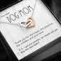 Dog Mom Gift, Interlocking Hearts Pendant Necklace