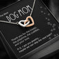 Dog Mom Gift, Interlocking Hearts Pendant Necklace