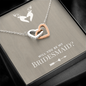 Bridesmaid Proposal Gift Box Interlocking Hearts Necklace