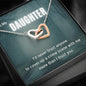 True Crime Junkie Gift for Daughter, Interlocking Hearts Necklace