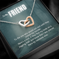 True Crime Junkie Gift for Friend, Interlocking Hearts Necklace