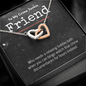 True Crime Junkie Friend Gift, Interlocking Hearts Necklace