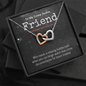True Crime Junkie Friend Gift, Interlocking Hearts Necklace