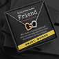 True Crime Junkie Friend Gift, Interlocking Hearts Necklace