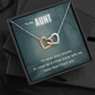 True Crime Junkie Gift for Aunt, Interlocking Hearts Necklace