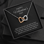 Happy Valentine's Day Gift for Her, Daughter, Girlfriend, Wife, Stepdaughter, Granddaughter, Niece, CZ Interlocking Hearts Necklace