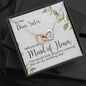 Sister Maid of Honor Proposal Necklace, Interlocking Hearts Pendant