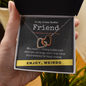 True Crime Junkie Friend Gift, Interlocking Hearts Necklace