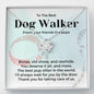 Dog Walker Gift, Love Knot Pendant Necklace