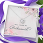 Bridesmaid Proposal Gift, Love Knot Pendant Necklace