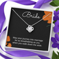 Bride Gift, Love Knot Pendant Necklace