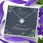 Bridesmaid Proposal Gift, Love Knot Pendant Necklace