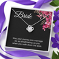 Bride Gift, Love Knot Pendant Necklace