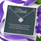 Bride Gift, Love Knot Pendant Necklace