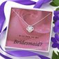 Bridesmaid Proposal Gift, Love Knot Pendant Necklace