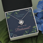 Bridesmaid Proposal Gift, Love Knot Pendant Necklace